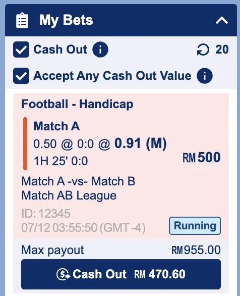 Cash Out step